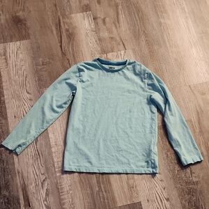 Blue Long Sleeve Tee with Crew Neck